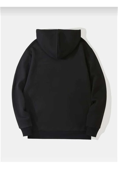 Nzn Collectıon Unisex Kadın Erkek Oversize Sevgili Çift Kombini Ateş Ve Su Baskılı 2'li Alt-üst Eşofman Takımı Siyah