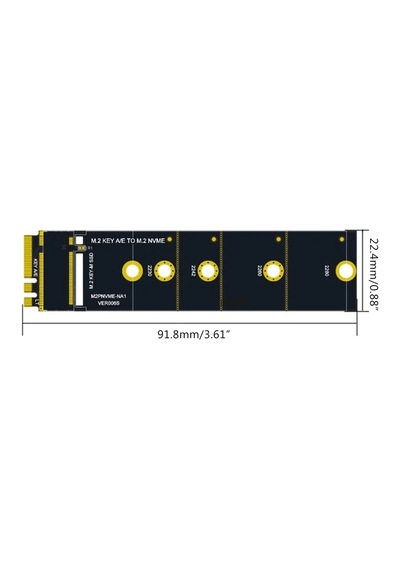 M2 Nvme Adaptör Kartı İçin Anahtar A-e İçin 634a M2 Nvme Key-m Genişleme