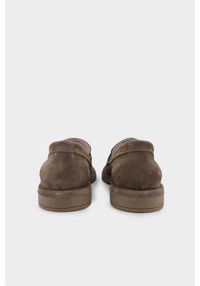 Derinet Tokalı Kadın Loafer Vizon Süet Vizon Süet