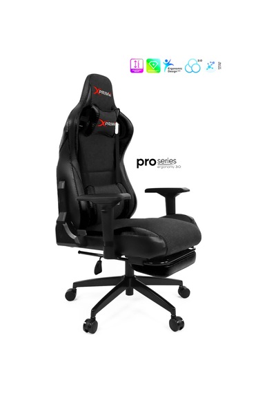 Xprime Over Pro. Oyuncu Koltuğu Hybrid Kumaş Jet Black Siyah