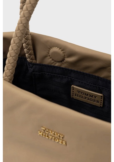 Tommy Hilfiger Çanta Kadın Çanta Aw0aw18831 Rbl Koyu Bej
