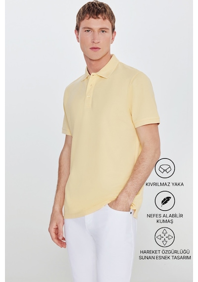 AC&Co / Altınyıldız Classics Altinyildiz Classics Erkek Sarı Slim Fit Dar Kesim Polo Yaka %100 Pamuk Tişört 4A4820200001SARXL Sarı AC&Co / Altınyıldız Classics Altinyildiz Classics Erkek Sarı Slim Fit Dar Kesim Polo Yaka %100 Pamuk Tişört 4A4820200001SARXL Sarı