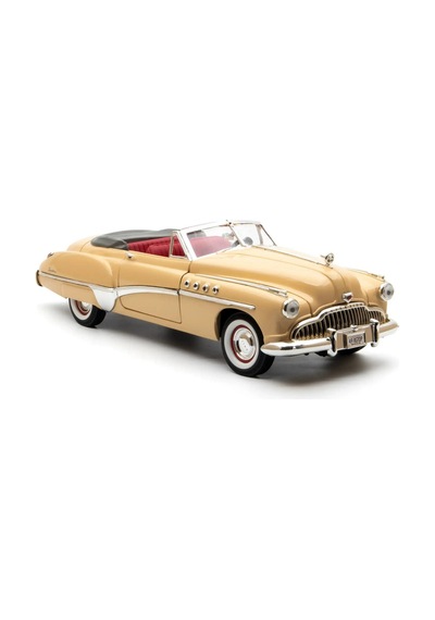 Motormax 1:18 1949 Buick Roadmaster Diecast Model Araba - Bej - Metal Koleksiyon Araç Lisanslı