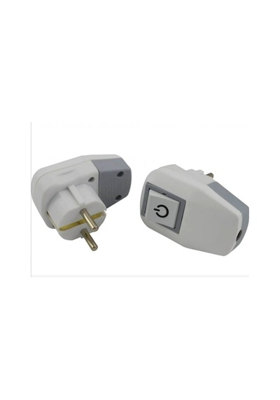 Depa Erkek Anahtarlı Topraklı Fiş Işıklı Anahtarlı Beyaz 220 Volt Kolay Bağlantı