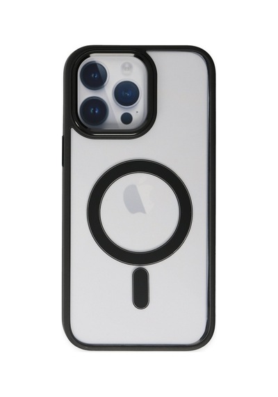 Apple iPhone Uyumlu  14 Pro Kılıf Room Magneticsafe Silikon -  Siyah