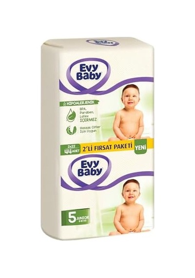 Evy Baby Bezi Junior 2'li Paket 5 Beden 44 Adet