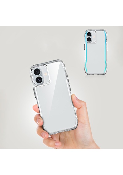 Apple Uyumlu iPhone 16 Kılıf Şeffaf Tam Koruma Sağlayan Airbagli İncek Kapak Şeffaf