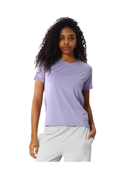 Sportive Mira Kadın Beyaz Mor Antrenman T-shirt 25kk1046-lıl Çok Renkli