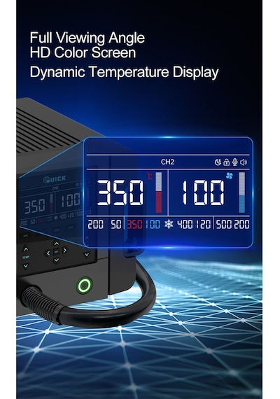 Quick 861 Pro Kurşunsuz Akıllı Ses Kontrollü Fırçasız Motorlu Sıcak Hava Sökme İstasyonu