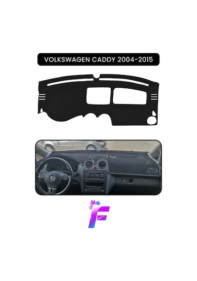 Volkswagen Caddy 2004-2015 Araca Özel Torpido Örtüsü Ön Göğüs Kılıfı Tam Koruma B78