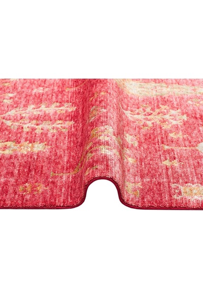 Hoom Rugs Nepal Zr 08 Bambu Viskon Kırmızı Sonbahar Uşak Desenli Halı Kırmızı