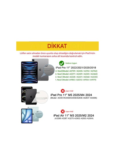 İpad Pro 11 1/2/3/4 Nesiller 2018-2022 İle Uyumlu Köşe Korumalı Şeffaf Esnek Antishock Kılıf Arka Kapak