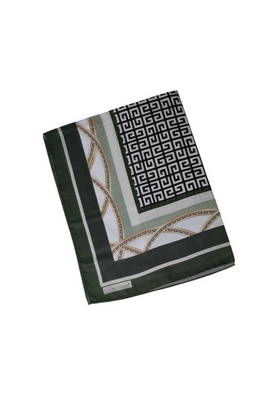 Mim Eşarp Ecenur Soft Pamuk Retro Şal Zümrüt