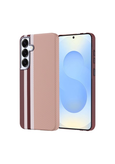 Samsung Galaxy Uyumlu S25 Plus Kılıf Ultra İnce Karbon Tasarımlı Ve Magsafeli Cabix Premium Kapak Gold