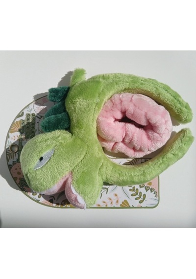 Peluş Dinazor Figürlü Taç Ve Toka Seti Yeşil,pembe Diğer