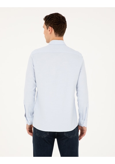Pierre Cardin Erkek Açık Mavi Gömlek Desenli 50291042-vr003 Açık Mavi