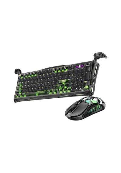 Gravastar Mercury K98 Pro Kablosuz Rgb Işıklı Mekanik İngilizce Q Gaming Klavye Ve X Pro Optik Gami