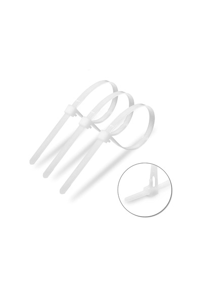 Tekrar Kullanımlık Kablo Bağı 7.5x370 Beyaz 100 Adet