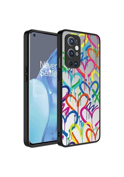 One Plus 9 Pro Kılıf Aynalı Desenli Kamera Korumalı Parlak Zore Mirror Kapak Kalp