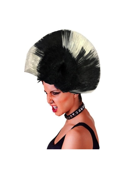 Mohican Mohawk Punk Peruk - 70 Li 80 Li Yıllar Peruk Model 5 Çok  Renkli