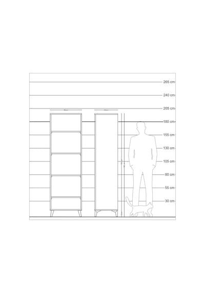 Hyperion Dolap 4 Raflı 60x44x195 Çam-antrasit Çam Hyperion Dolap 4 Raflı 60x44x195 Çam-antrasit Çam