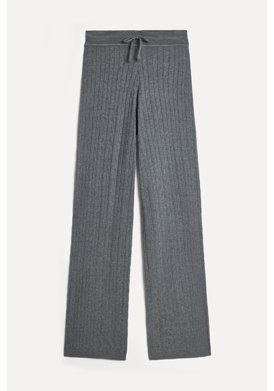 Mudo Kadın Kadın Gri Comfort Fit Bağlamalı Pantolon 1272952 Gri Melanj