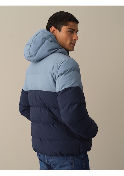 Xint Lacivert Regular Fit Kapüşonlu Şişme Mont 190506