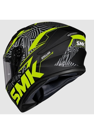 Smk Stellar-s01 Fury Kapalı Kask Ma264 Siyah Sarı