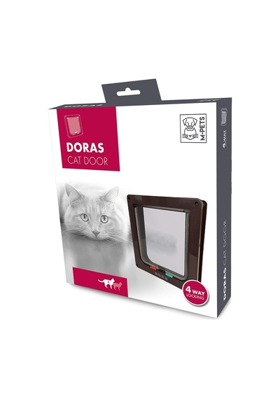 M-pets Doras Kedi Kapısı 4 Yollu Brown 197mmx190mm