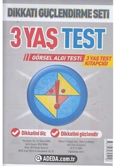 Dikkati Güçlendirme Seti 3 Yaş Test