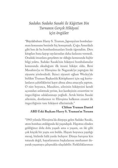 Sadako: Sadako Sasaki ile Kağıttan Bin Turnanın Gerçek Hikayesi