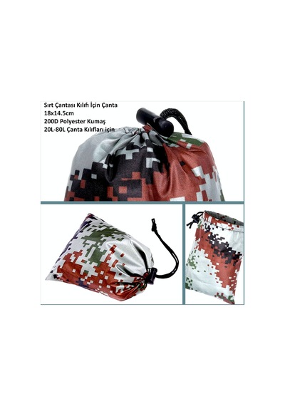 Omeniv Sırt Çantası Kılıfı İçin Çanta Kese Kamp Digi Camo Outdoor