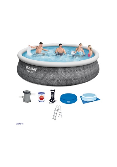 Bestway Bw 519 57372 Büyük Şişme Havuz Seti 457x107cm Çok Renkli