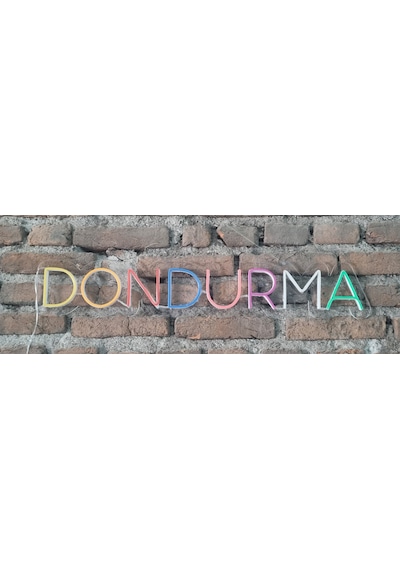 Dondurma Yazılı Neon Ledli Duvar Aydınlatması