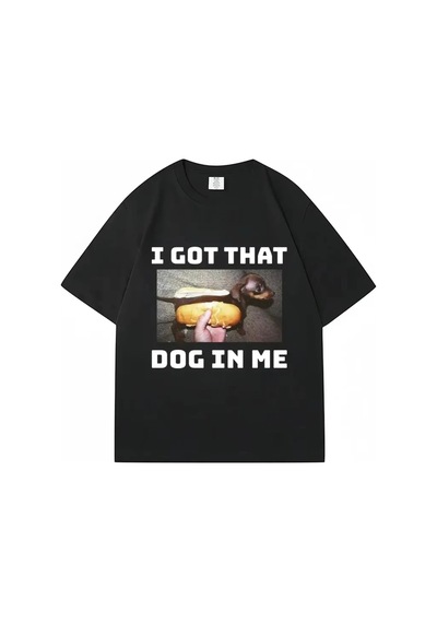 Startmore Beyaz Gündelik Benimdeki Köpek Aldım Meme Komik Köpek Mizah Grafik Vinta Siyah