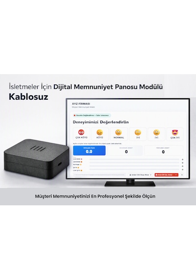 İşletmeler İçin Dijital Memnuniyet Panosu Modülü Kablosuz