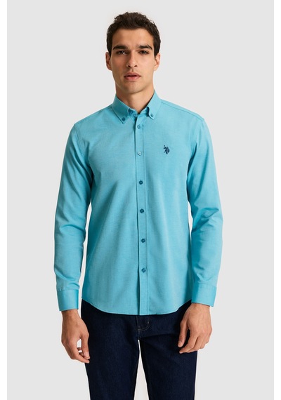 U.s. Polo Assn. Erkek Petrol Gömlek Basic 50324708-vr102