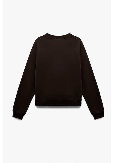 Koton Kadın Şardonlu Oversize Sweatshirt Kahverengi