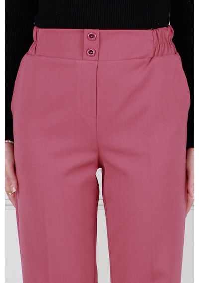 Sevitli Cepli Dar Paça Pantolon-pembe-3734-pembe Pembe