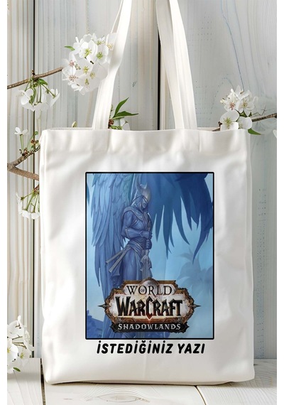 Art Hediye World Of Warcraft Oyun Baskılı Omuz Çanta Kişiye Özel Model 14 Çok Renkli
