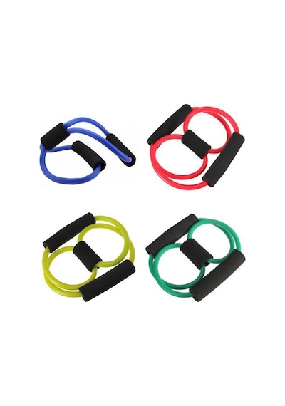 Omilife Plates Jimnastik Yoga Squat Aleti Kas Germe Güçlendirme Egzersiz El Kol Kondinasyon Lastiği Çok Renkli