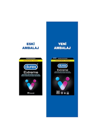 Durex Extreme  ve Tırtıklı Prezervatif 40'lı