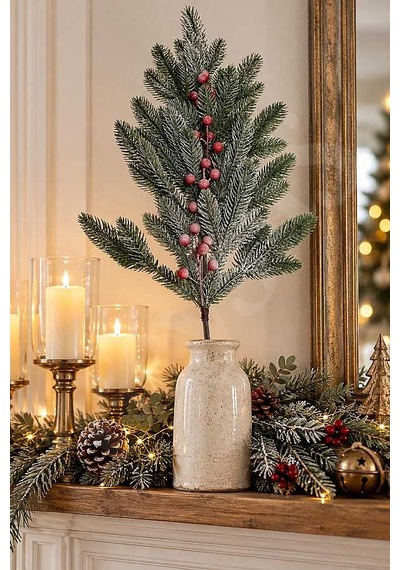 Yılbaşı Ağacı Süsü Karlı Kokinalı Çam Dalı 71 Cm Diğer
