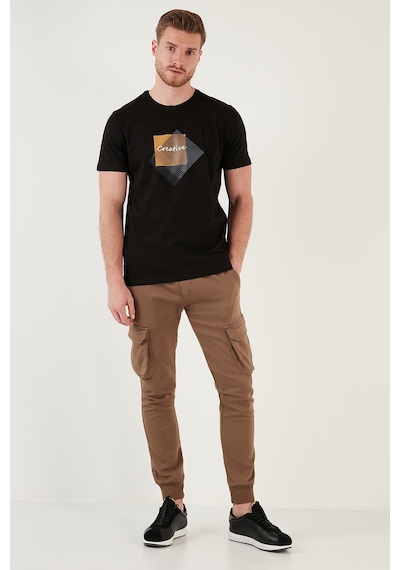 Buratti Baskılı Bisiklet Yaka % 100 Pamuk Slim Fit Erkek T Shirt 646R3940 Siyah Buratti Baskılı Bisiklet Yaka % 100 Pamuk Slim Fit Erkek T Shirt 646R3940 Siyah