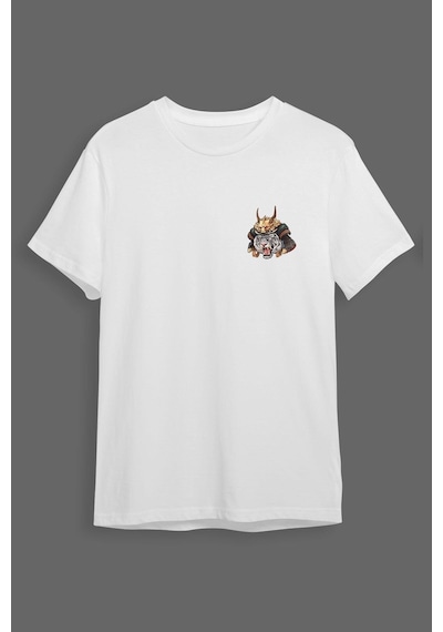 Startmore Erkek Beyaz Oversize Tiger Baskılı T-shirt