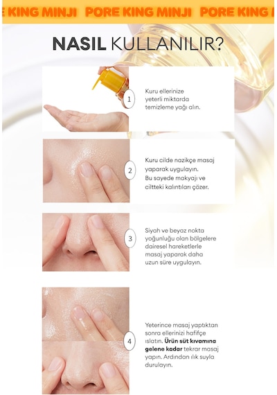 Gözenek Arındıran & Siyah Nokta Karşıtı Temizleme Yağı A'pıeu Pore King Minji Cleansing Oil 60672399