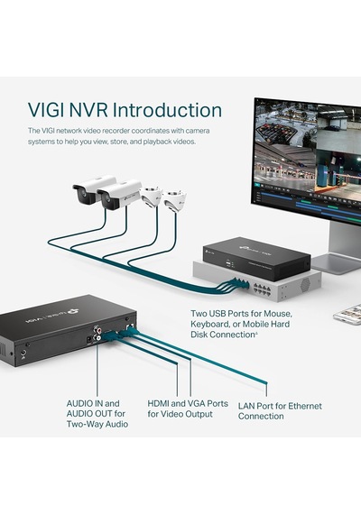 Vıgı Nvr1008h 8 Kanal 5 Mp Vga/hdmı Nvr Kayıt Cihazı