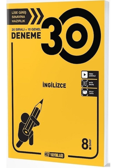 Hız Yayınları 8. Sınıf Ingilizce 30 Lu Deneme
