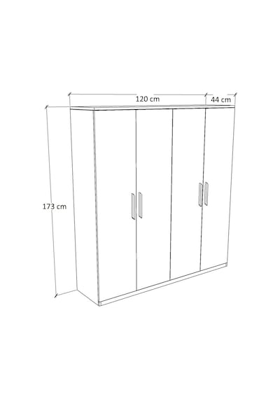 Metalia Gm 050 4 Kapaklı Gardrop