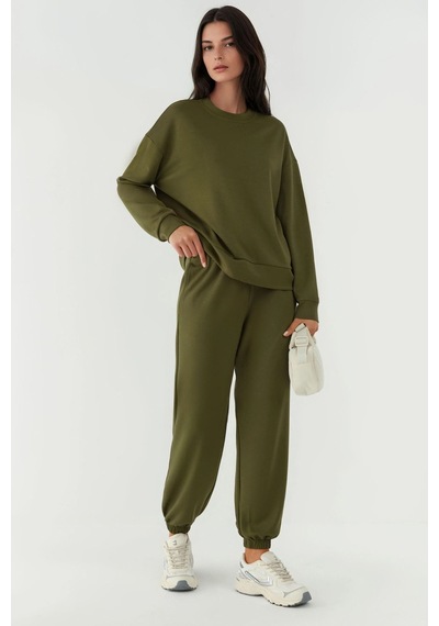Hiccup Esnek Bel Modal Touch Jogger Pantolon Haki